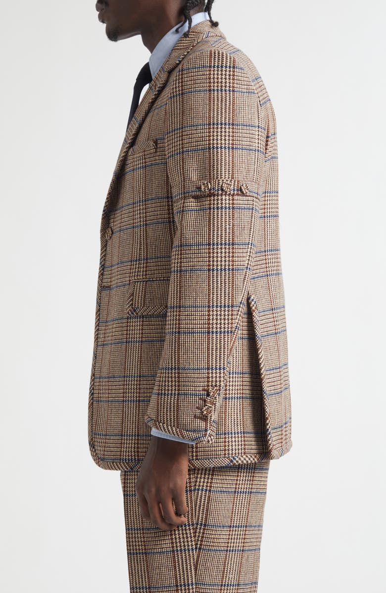 Thom Browne Shrunken Fit Hunting Tweed Armband Sport Coat, Alternate, color, Dark Brown