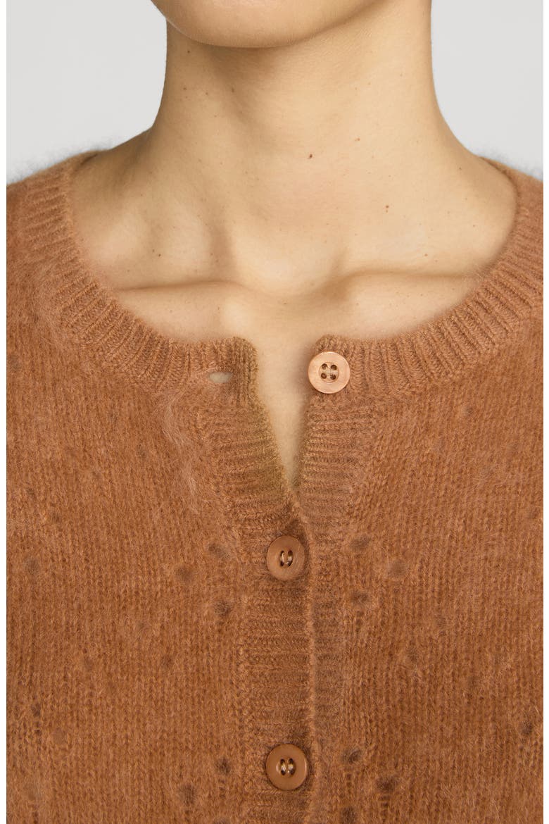 The Cashmere Airy Teddy Cardigan, Alternate, color, CAMEL