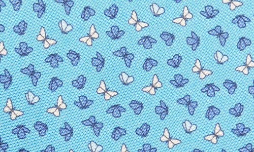 Zegna Ties Butterfly Silk Tie In Blue