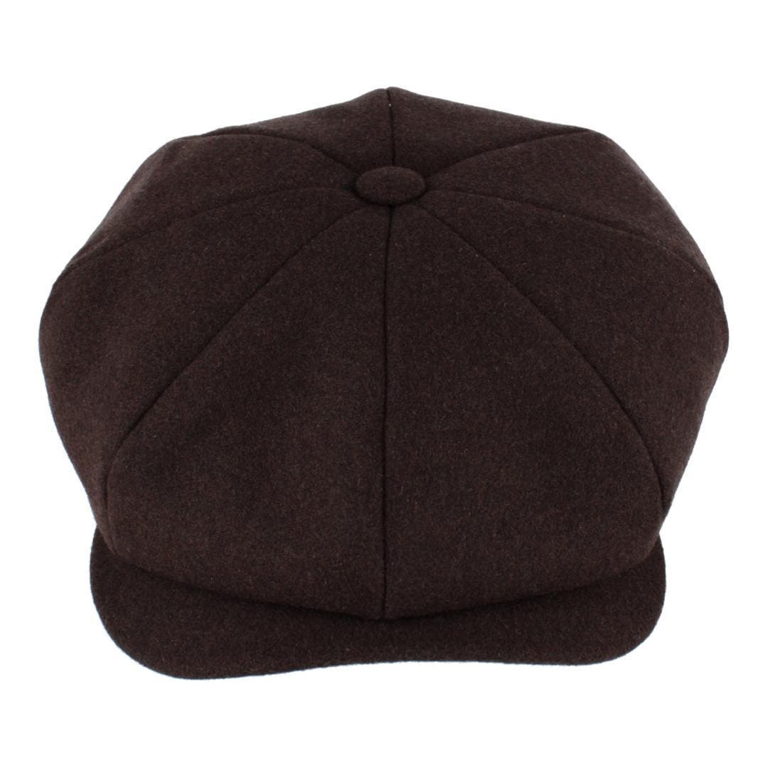 Wigens Men's Classic Retro Newsboy Cap with Curved Peak in Brown at Nordstrom, Size 60