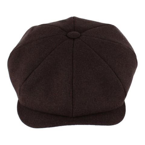 Men's Classic Retro Newsboy Cap with Curved Peak
