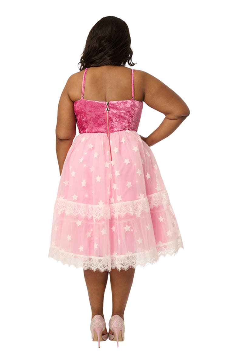 Unique Vintage Plus Size Light Up Dream Glow Swing Dress, Alternate, color, 