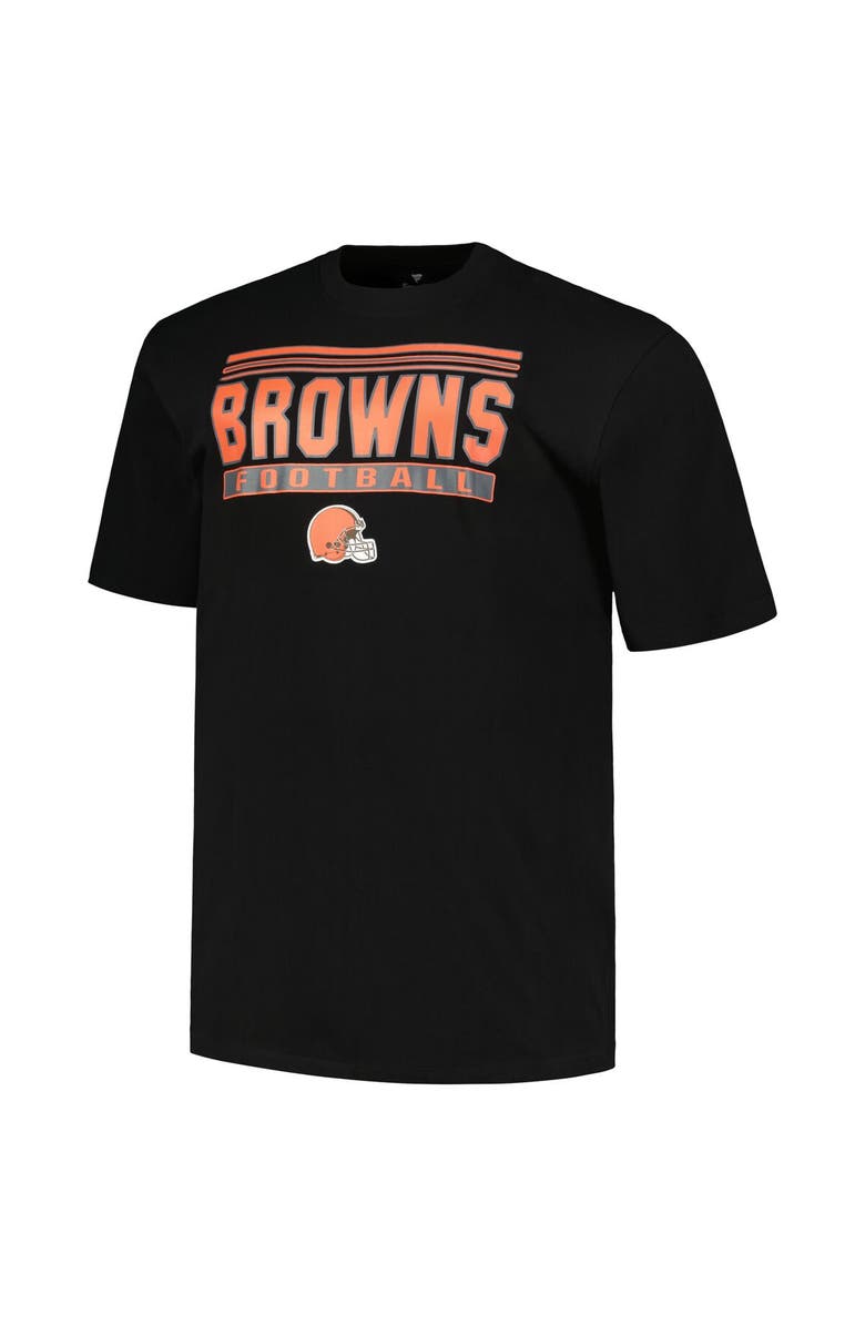 FANATICS Men's Fanatics Branded Black Cleveland Browns Big & Tall Pop T-Shirt, Alternate, color, 