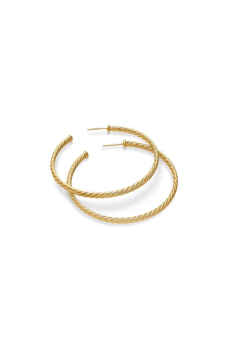 David Yurman Cable Spiral Hoop Earrings, Alternate, color, Gold