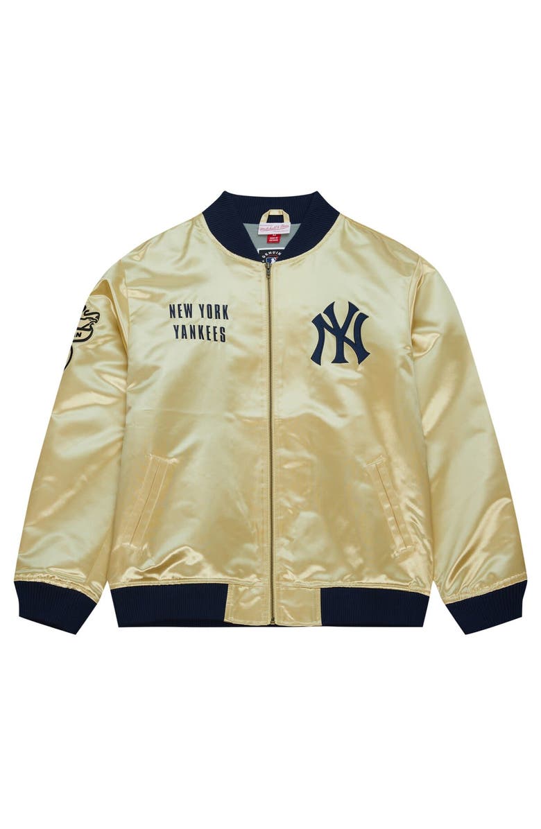 Mitchell & Ness Men's Mitchell & Ness Gold New York Yankees OG 2.0 Lightweight Satin Full-Zip Jacket, Alternate, color, 