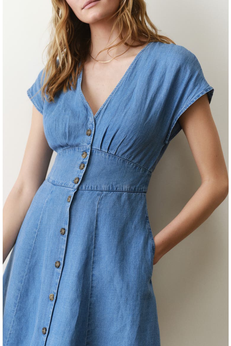 Camila Denim Minidress, Alternate, color, LIGHT WASH