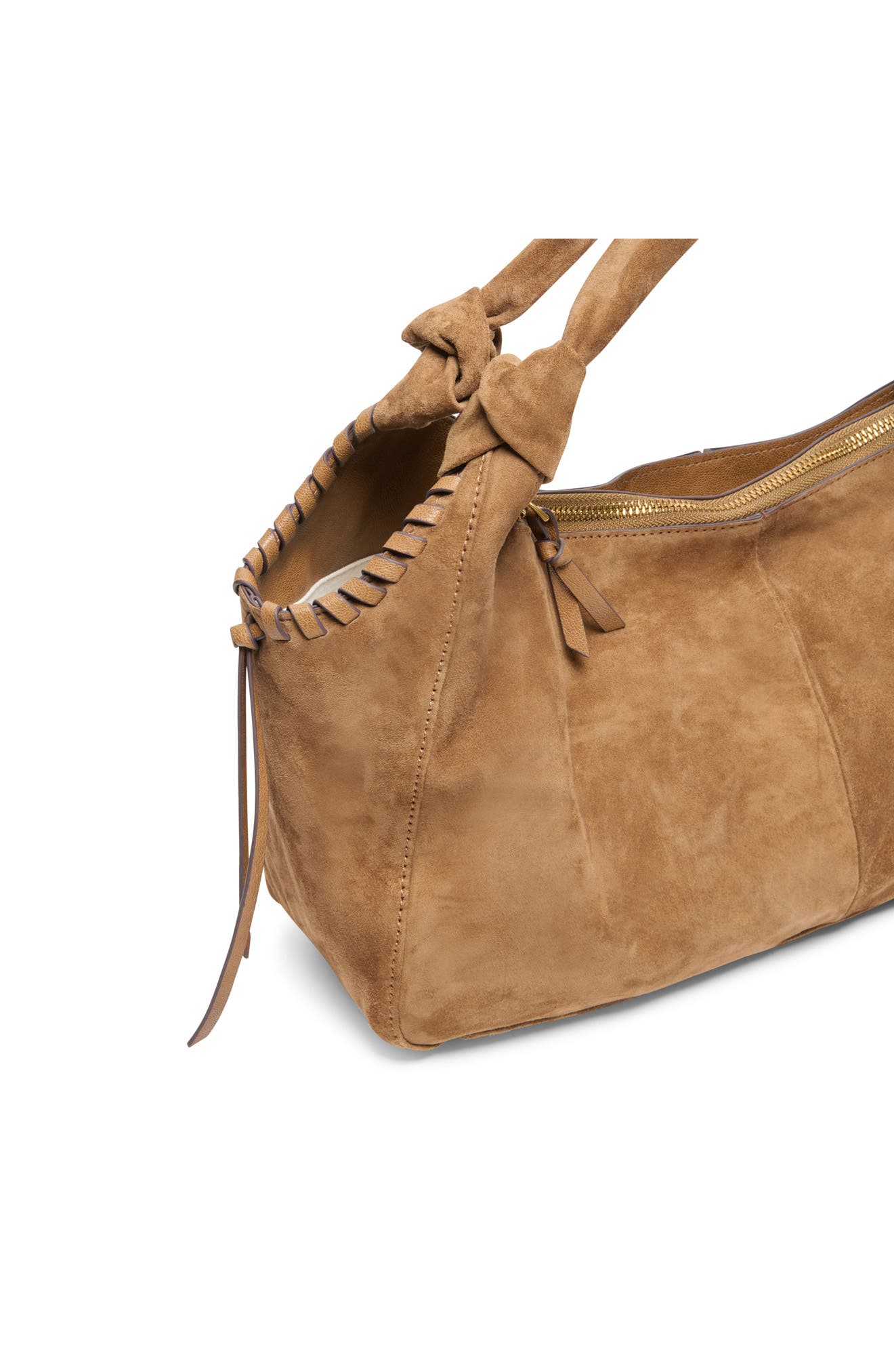 Paola Suede Hobo, Alternate, color, DARK TAN