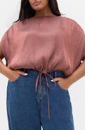 City Chic Camilla Luminous Tie Hem Top