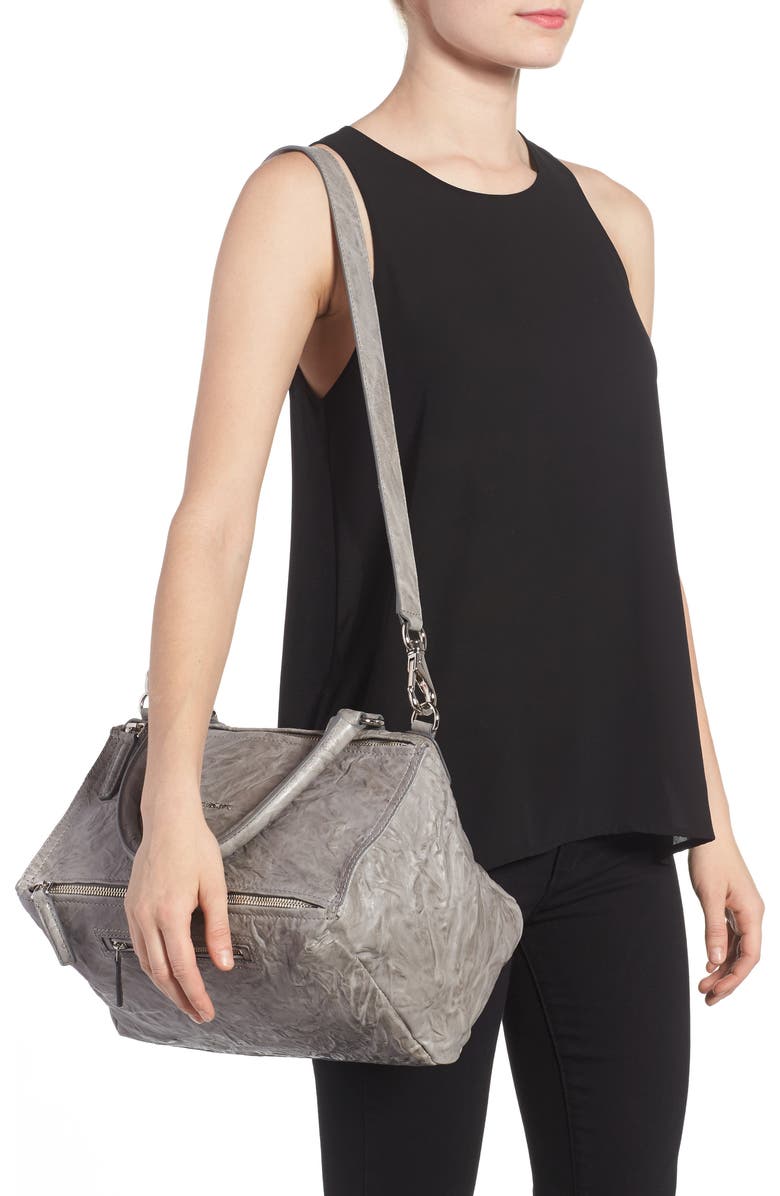 Givenchy Medium Pepe Pandora Leather Satchel, Alternate, color,