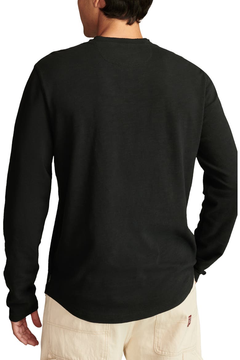 Weekend Long Sleeve Slubbed Henley, Alternate, color, JET BLACK