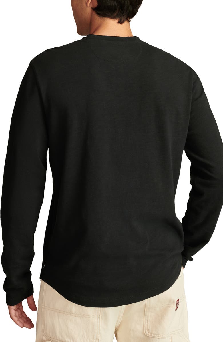 Lucky Brand Weekend Long Sleeve Slubbed Henley, Alternate, color, Jet Black