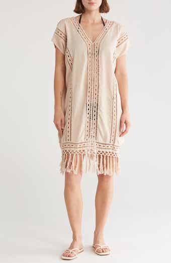 BOHO ME Crochet Fringe Short Dress