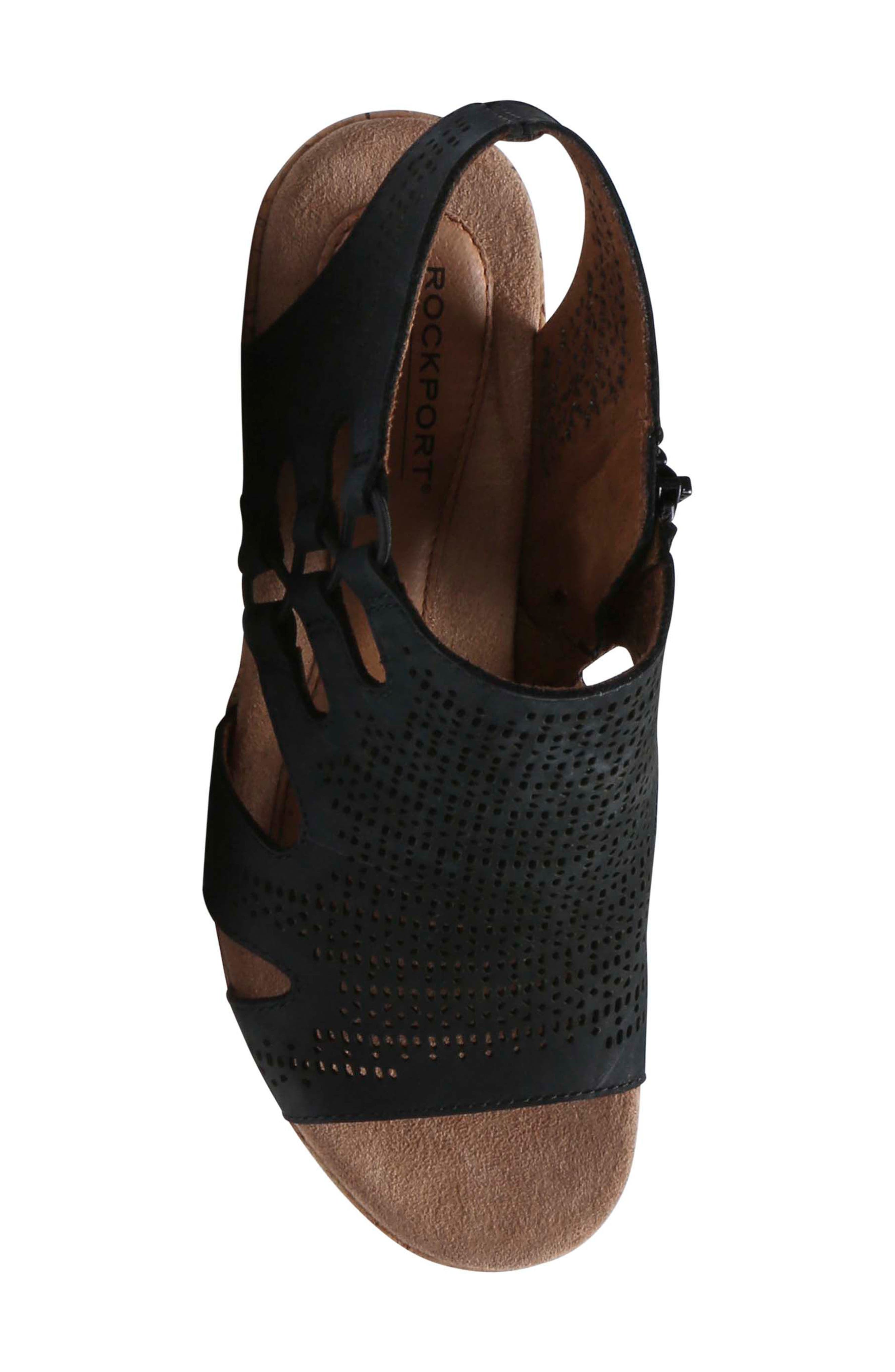 Rockport Cobb Hill Janna Perforated Wedge Sandal, Alternate, color, 