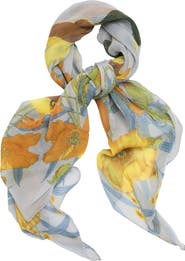 SAACHI Springtime Pleated Floral Scarf