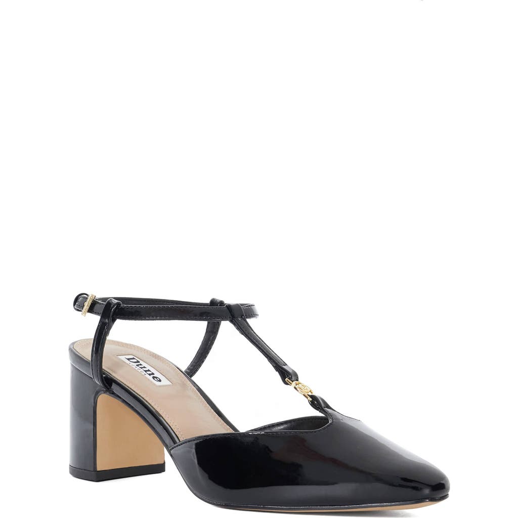 Dune London Dominate T-strap Pump In Black