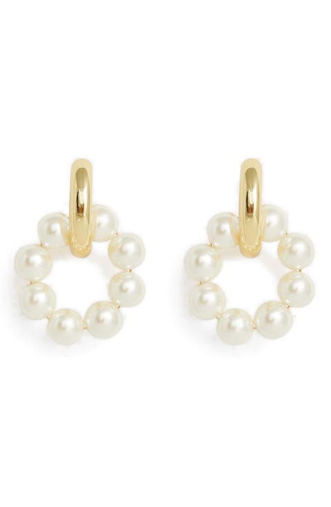 Tyson Imitation Pearl Hoop Earrings