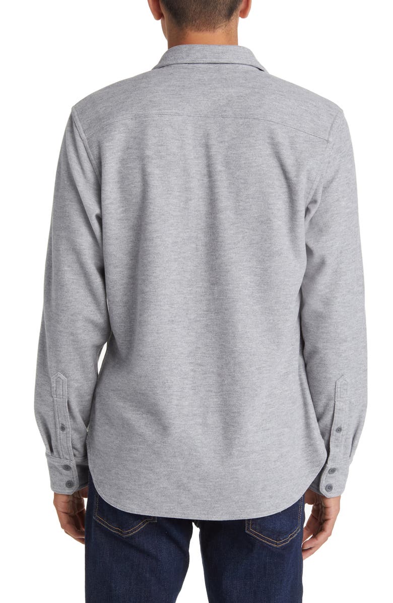 Treasure & Bond Trim Fit Stretch Overshirt, Alternate, color, Grey Heather