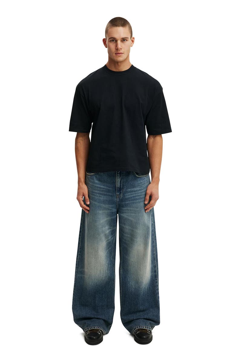 Cotton On Men's Cropped Fit T-Shirt, Alternate, color, Black