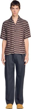SANDRO Striped boat neck shirt