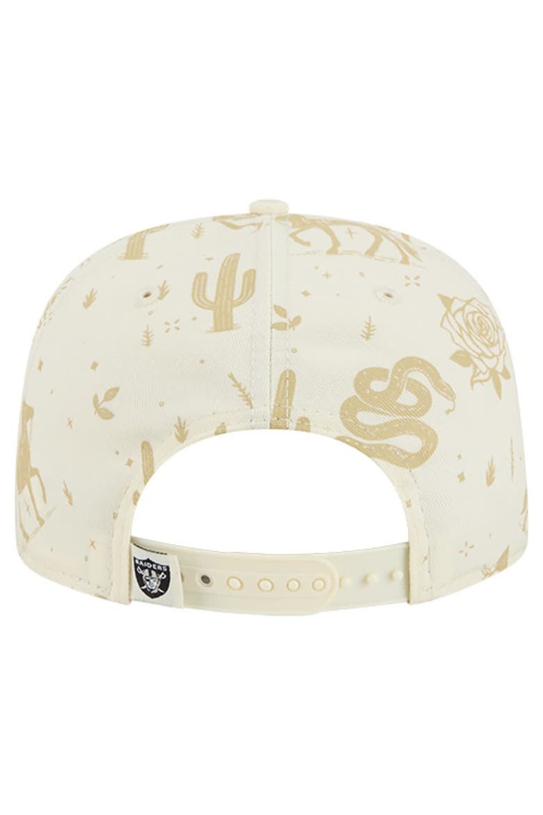 Men's New Era  Cream Las Vegas Raiders Desert Rose 19TWENTY Adjustable Hat, Alternate, color, Cream