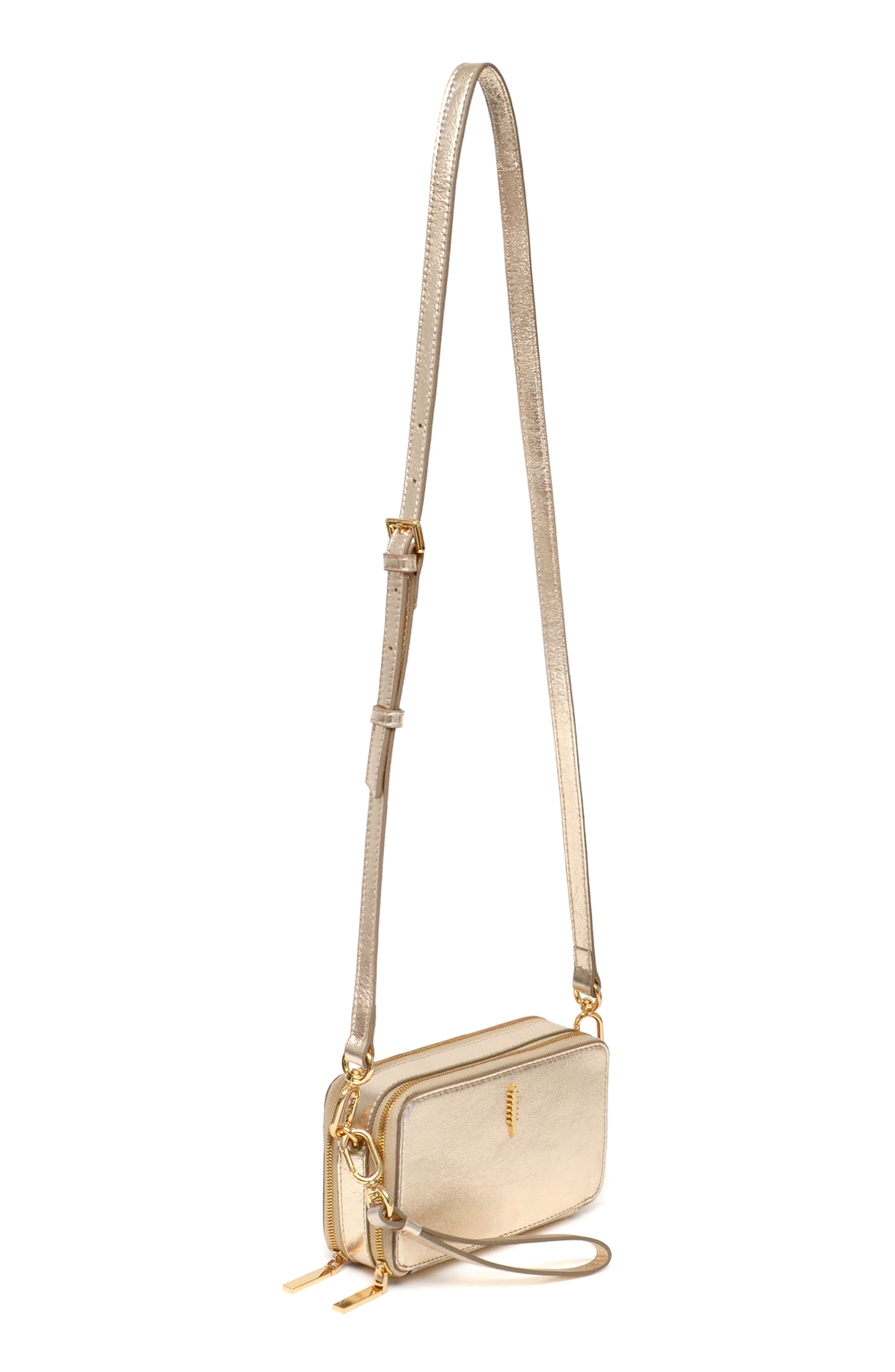 Thacker Ronnie Metallic Crossbody Bag, Alternate, color, 