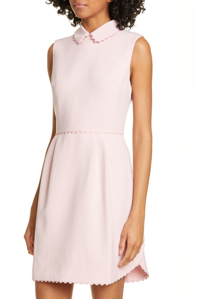 Ezzy Scalloped Detail Dress, Alternate, color, DUSKY PINK
