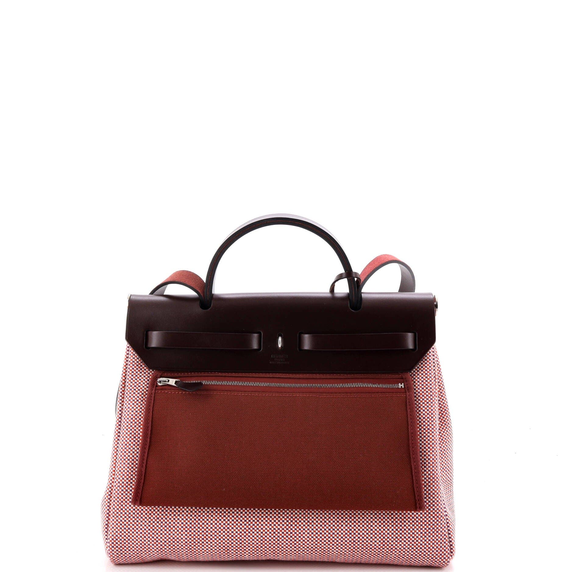 Herbag Zip Criss Viking Toile and Leather 31, Alternate, color, Rouge Sellier