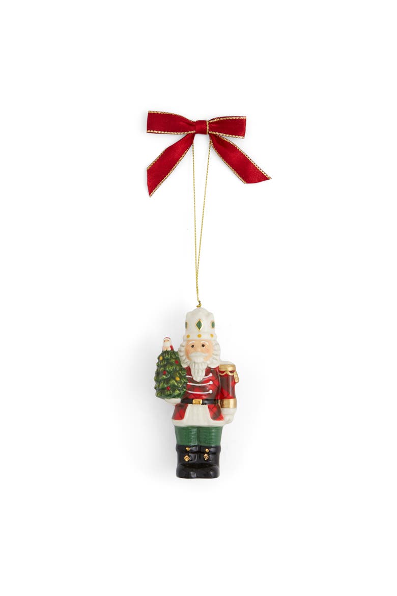 Christmas Tree Tartan Nutcracker Ornament 4", Main, color, Multi