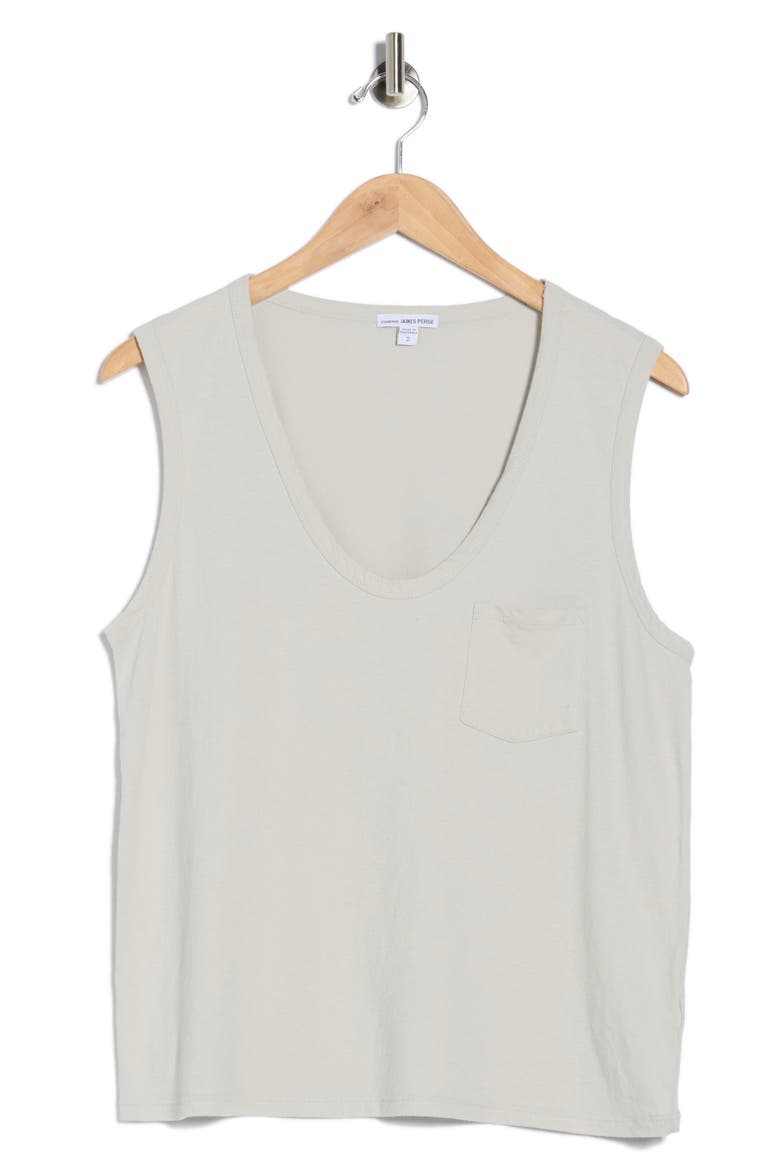 V-Neck Cotton Tank, Alternate, color, MIST