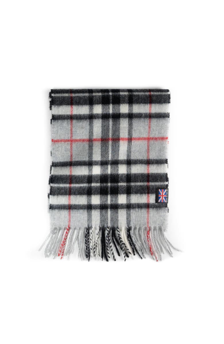 Prince of Scots Merino Lambswool Tartan Scarf, Alternate, color, Grey Thompson