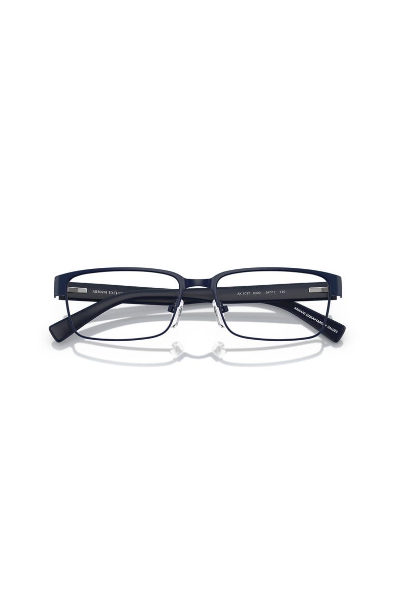 Armani Exchange 54mm Rectangle optical glasses, Alternate, color, Blue