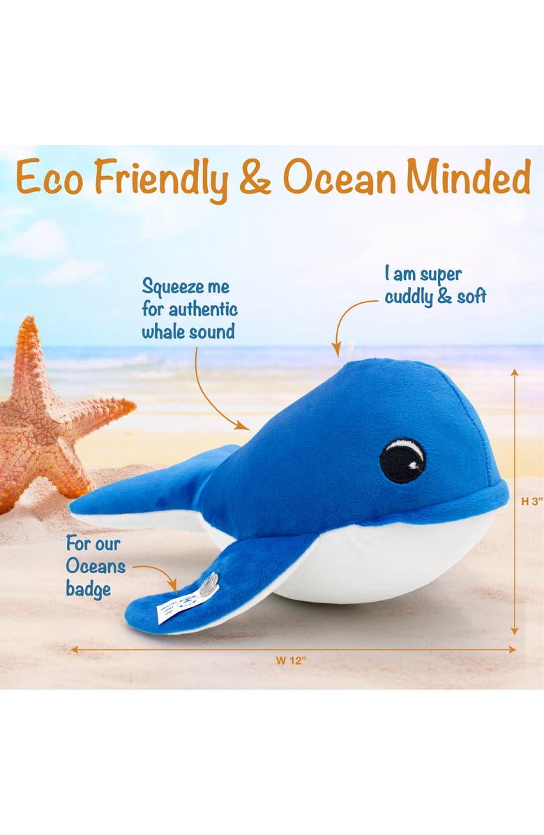 Shore Buddies Emma The Whale 12 Inch Stuffed Plush Toy, Alternate, color, Blue