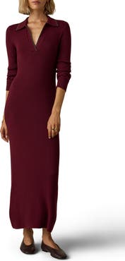 Faherty Throwback Cotton and Cashmere Sweater Maxi Dress
