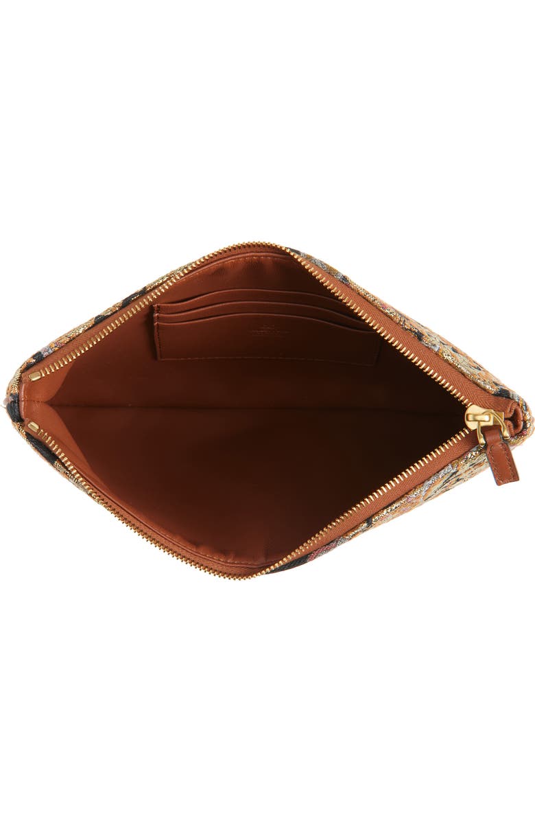 Valentino Garavani VLOGO Floral Jacquard Zip Pouch, Alternate, color,