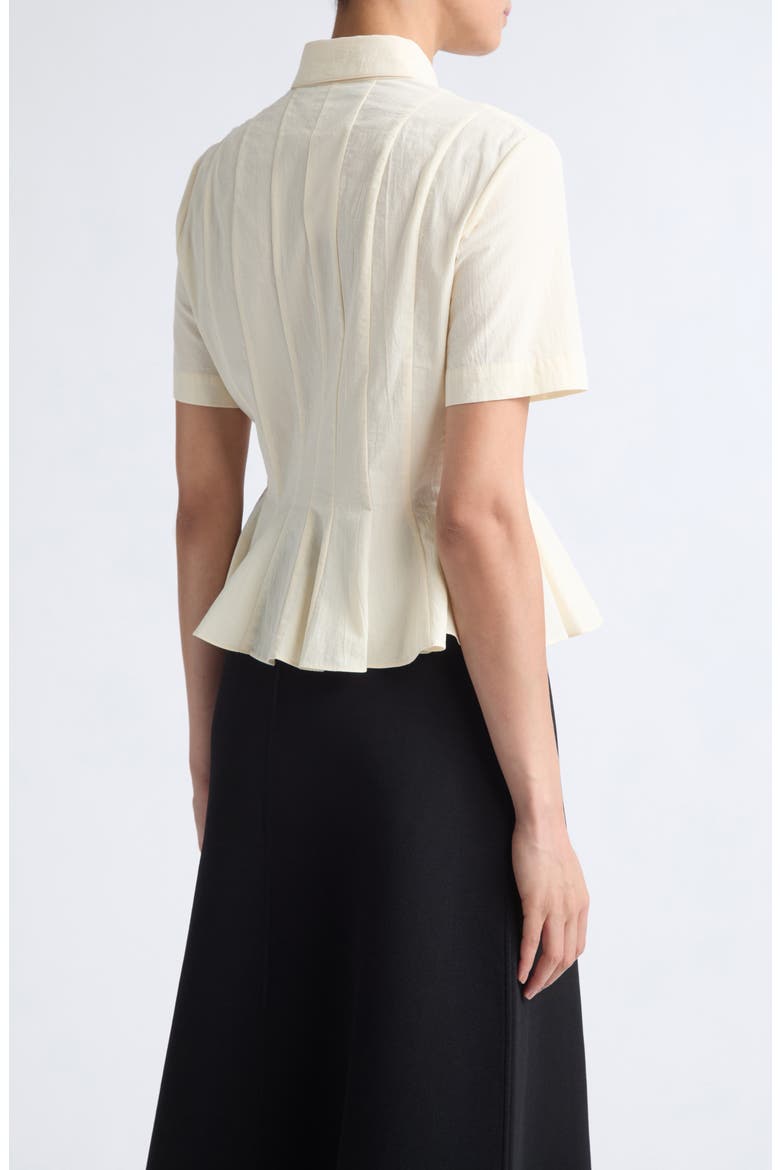 Lulu Cotton Button-Up Shirt, Alternate, color, CREAM