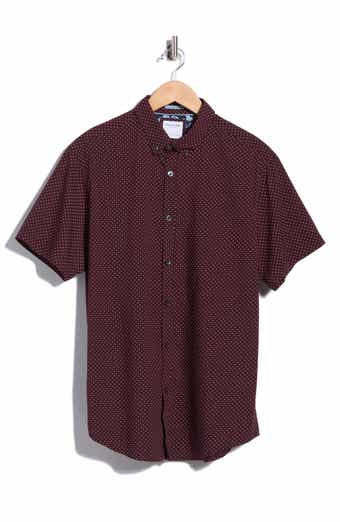 Dot Print Button-Down Shirt
