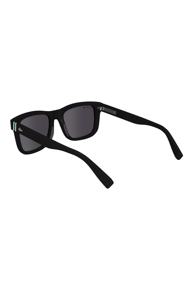 Premium Heritage 55mm Rectangular Sunglasses, Alternate, color, BLACK