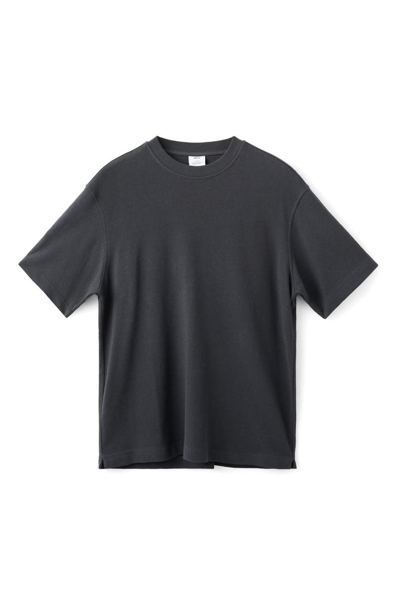 MANGO Cotton Fleece Crewneck Top, Alternate, color, Indigo Blue