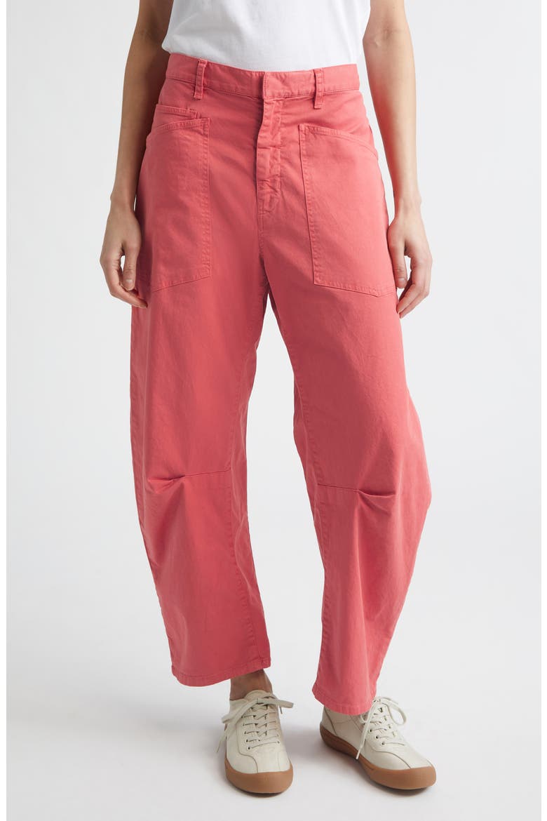 Shon Stretch Cotton Pants, Main, color, FADED RED