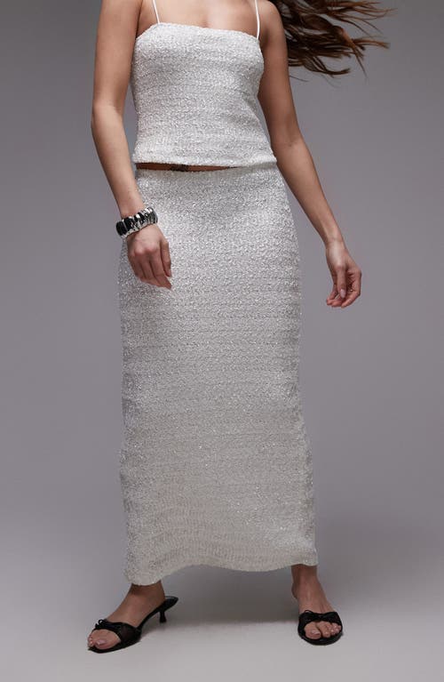 Shop Topshop Sequin Midi Skirt