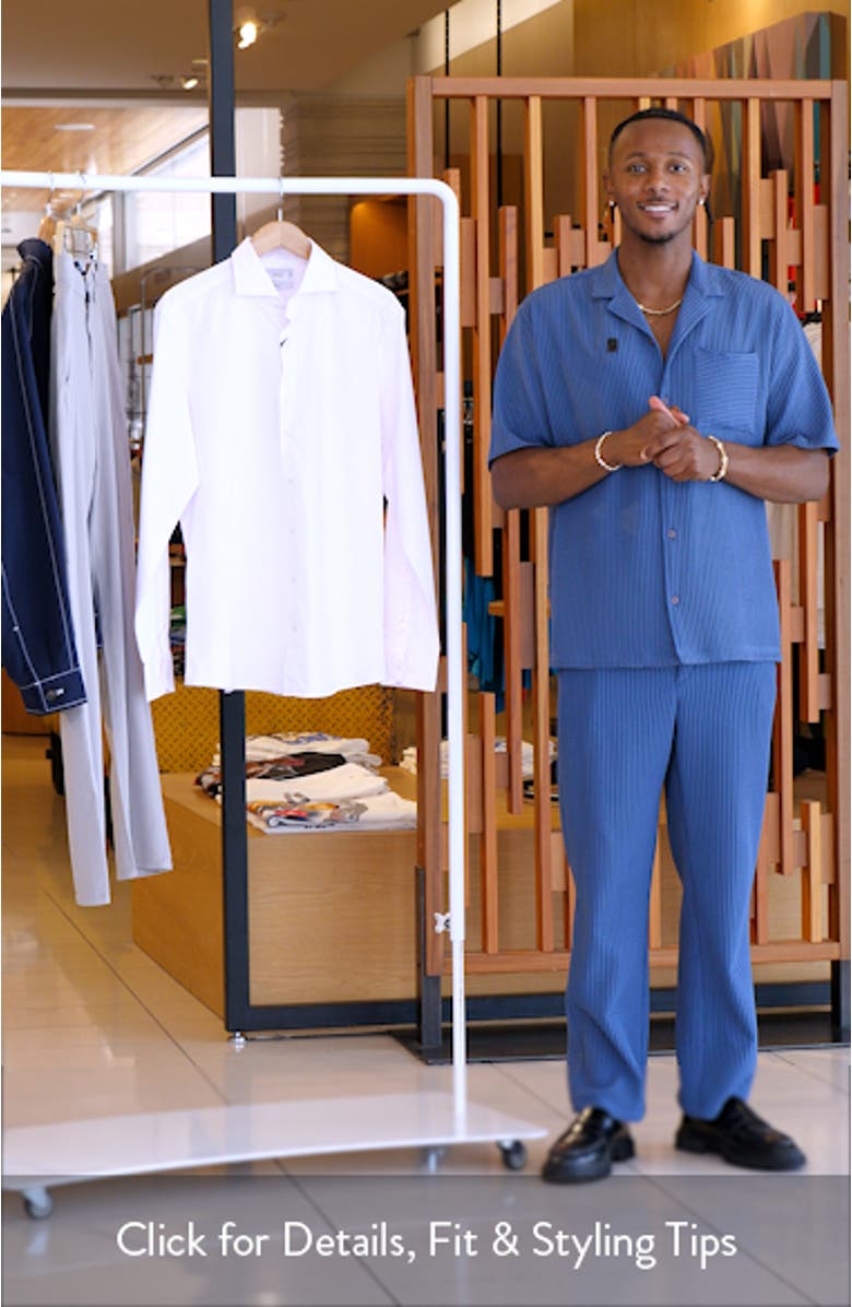 Slim Fit Cotton Suit Button-Up Shirt, sales video thumbnail