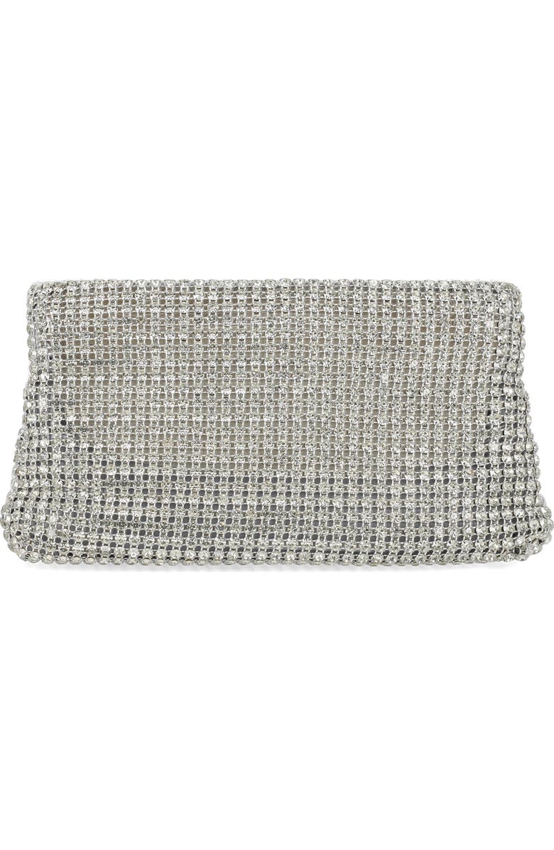 Jessica McClintock Bianca Bow Clutch, Alternate, color, Silver