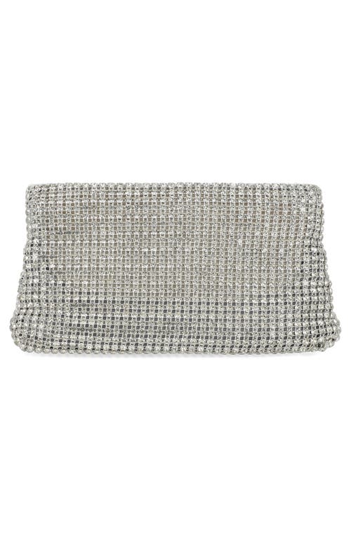 Jessica Mcclintock Bianca Bow Clutch In Silver