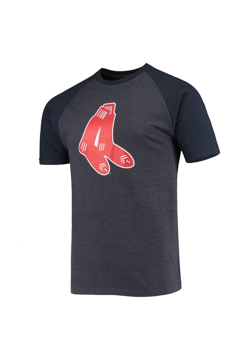 Men's Stitches Heathered Navy Boston Red Sox Raglan T-Shirt, Alternate, color, Heather Navy