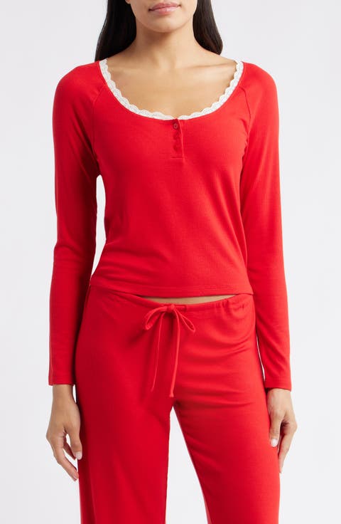 Daydream Lace Trim Rib Crop Top