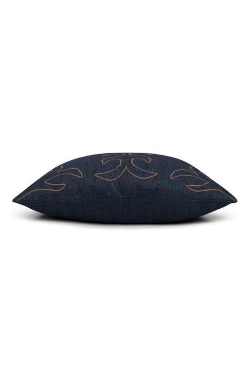 Shop Elaine Smith Denim Days Hand Embroidered Indoor & Outdoor Woven Accent Pillow