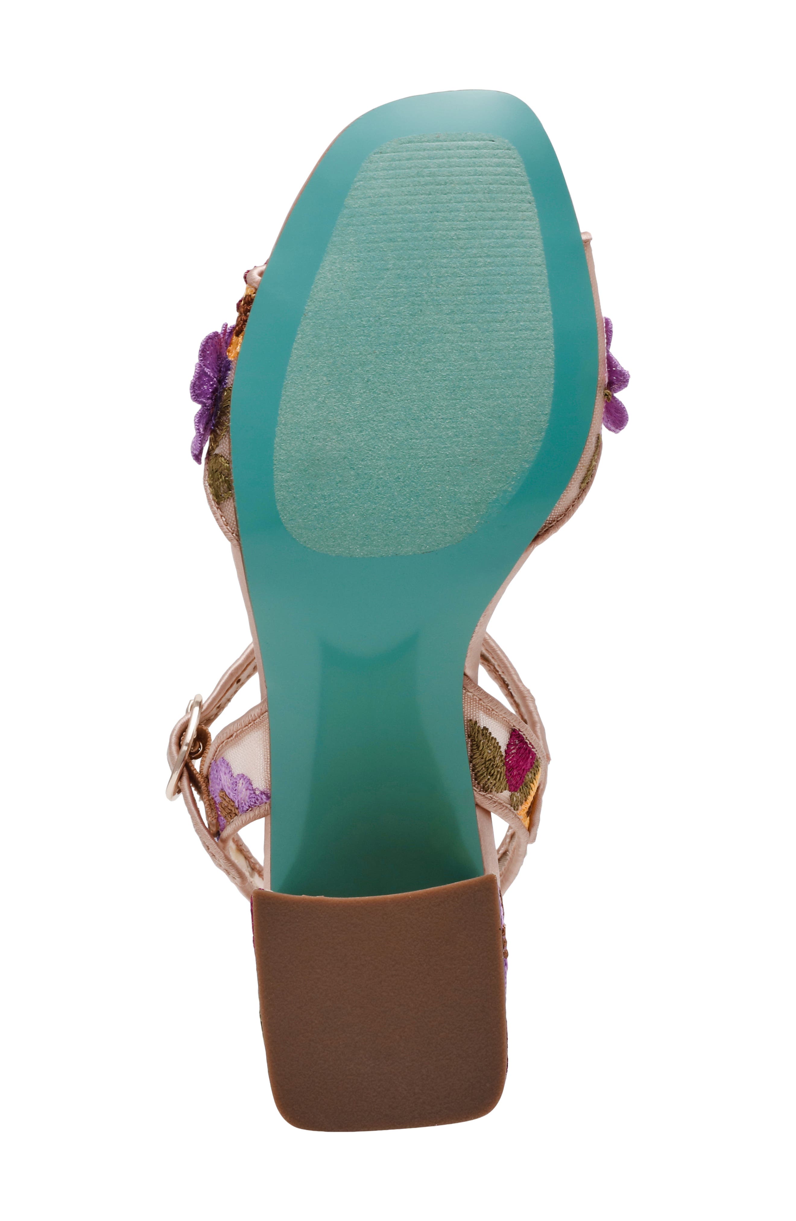 Betsey Johnson Blare Ankle Strap Pump, Alternate, color, Nude Multi