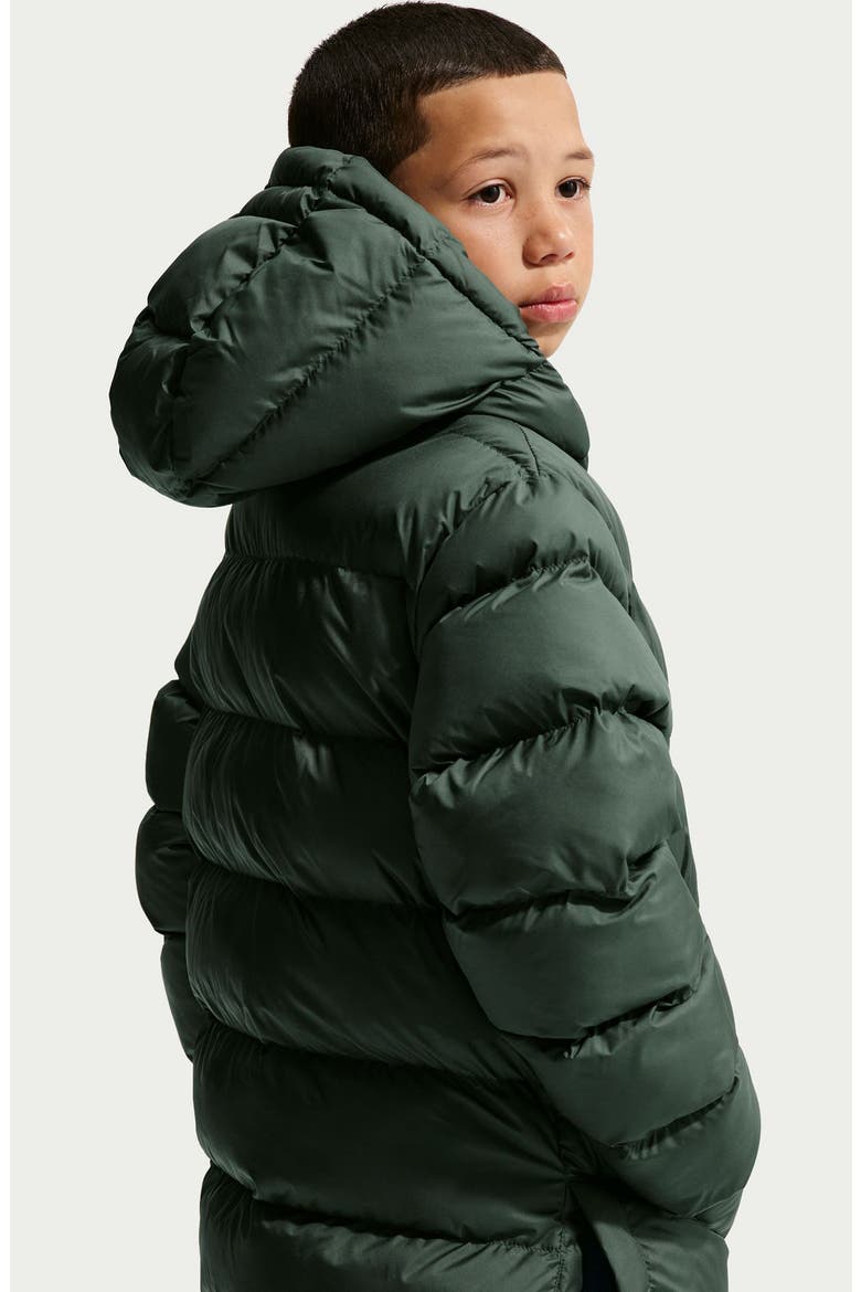 Kids' Sportswear All Day Play Therma-FIT Mid Length Puffer Jacket, Alternate, color, CAMO GREEN/ WHITE
