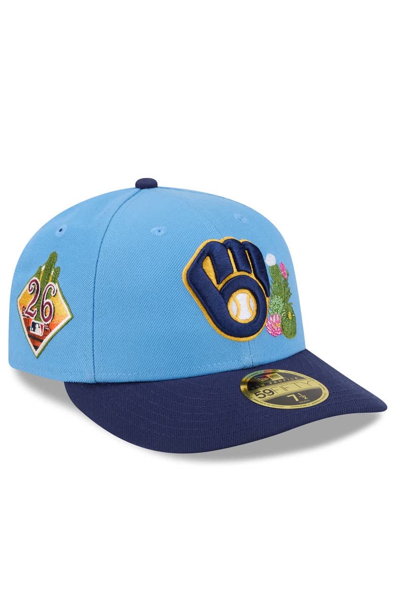 New Era Men's New Era  Light Blue/Navy Milwaukee Brewers 2026 Spring Training Low Profile 59FIFTY Fitted Hat, Main, color, Light Blue