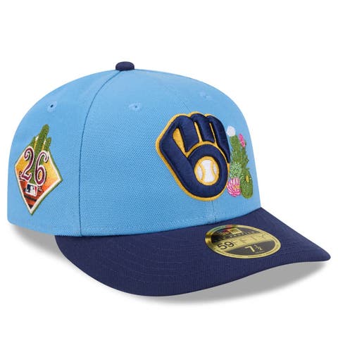 Men's New Era  Light Blue/Navy Milwaukee Brewers 2026 Spring Training Low Profile 59FIFTY Fitted Hat